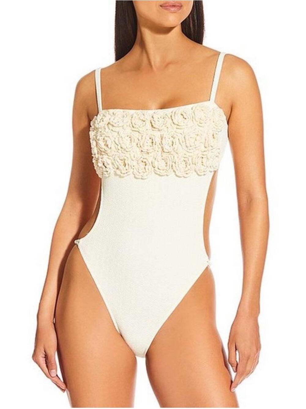 Antonio Melani M.G. Style Pearl, Textured, Crochet One Piece Swimsuit - Picture 4 of 11